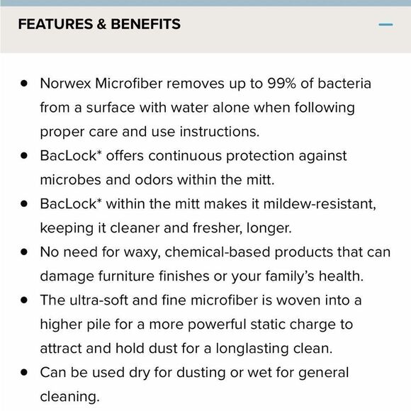 Norwex Dual Sided Mitt graphite/floral NWT - Picture 10 of 11